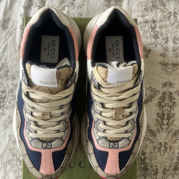 Gucci Shoes Gucci Rhyton Mixed Media Gg Canvas Sneaker Poshmark